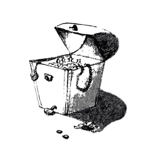 搞笑岛老海盗宝藏.手绘图艺术铅笔素描.在有趣的涂鸦风格的插图照片