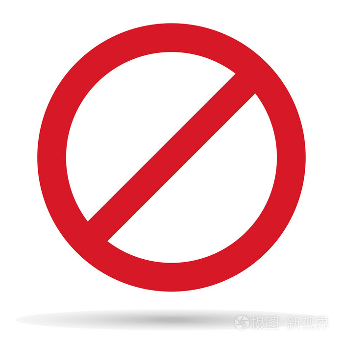 图标禁止与阴影隔离在白色背景圣插画-正版商用图片1owrpt-摄图新视界