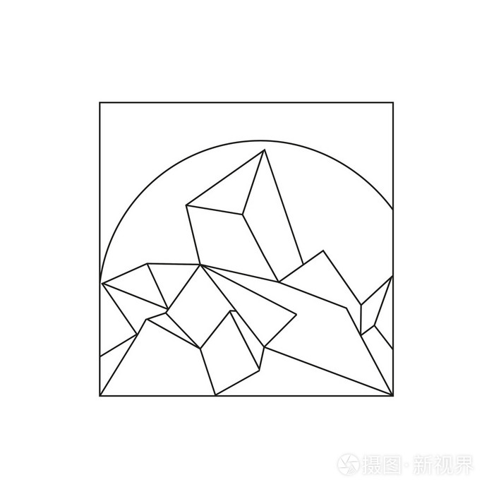 矢量三角形多边形背景.插画-正版商用图片1ox3jr-摄图新视界