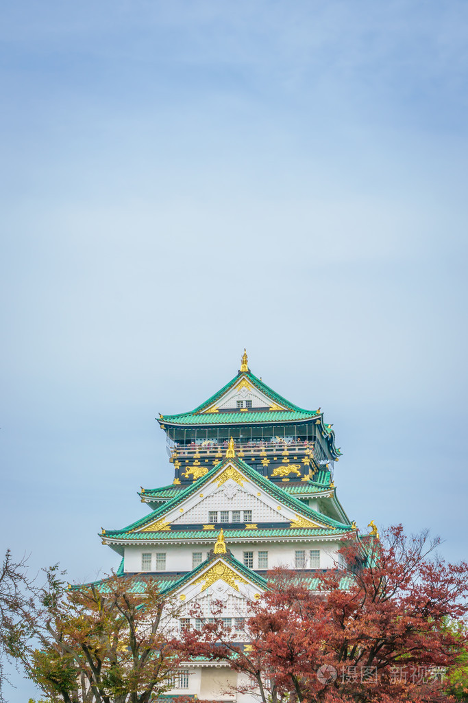 在日本大阪的大阪城堡