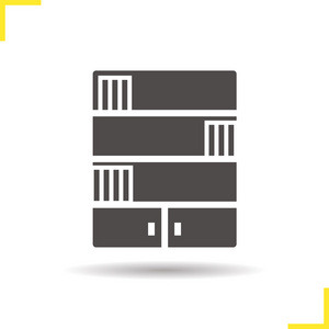 书柜图标剪影图片