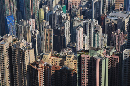 密集的人口稠密的城市香港图片