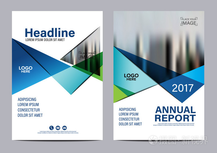 宣传册版式设计模板.年度报告传单小册子封面介绍现代背景.