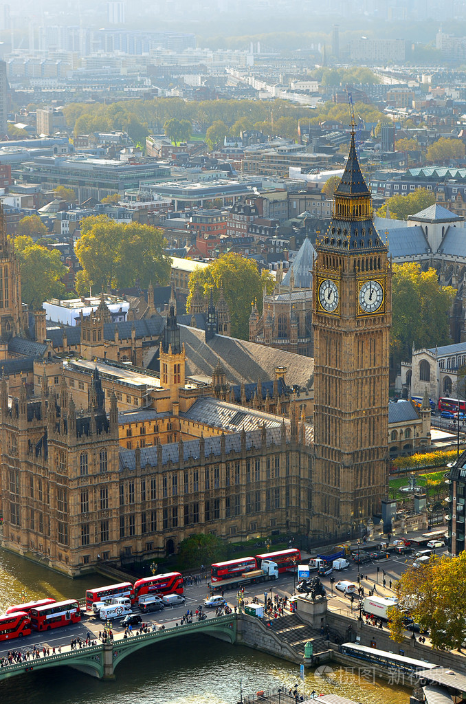 大笨钟和议会伦敦英国的房子