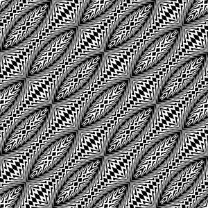 设计无缝的单色椭圆模式插画