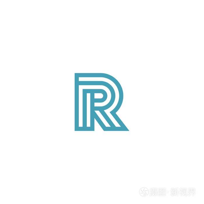 不可能的字母 r 标志设计