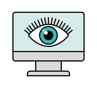 电脑眼人类查看图标图片