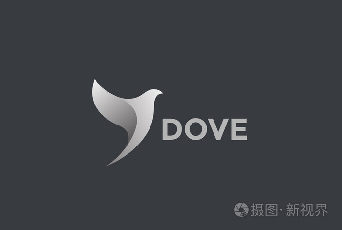 鸟标志抽象设计