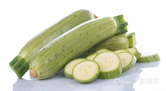 新鲜的白西葫芦