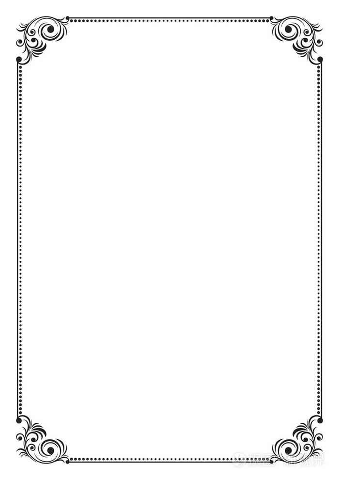 在a4页面上装饰黑色边框