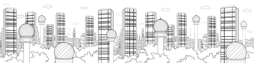 未来的天际线图片