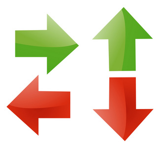 箭头符号矢量图白色照片