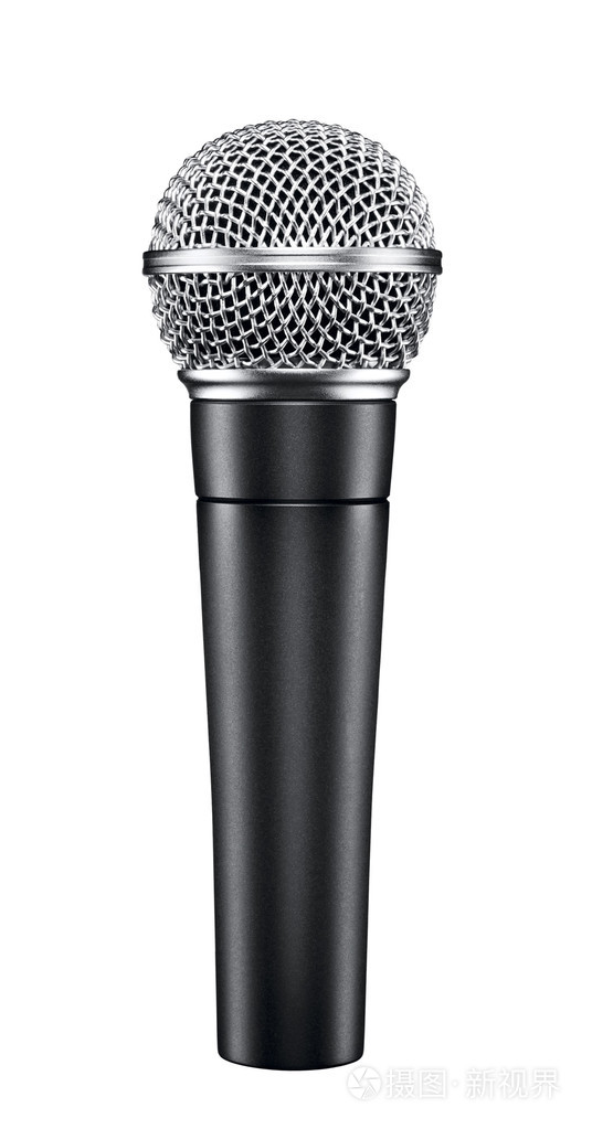 麦克风隔离在白色背景上