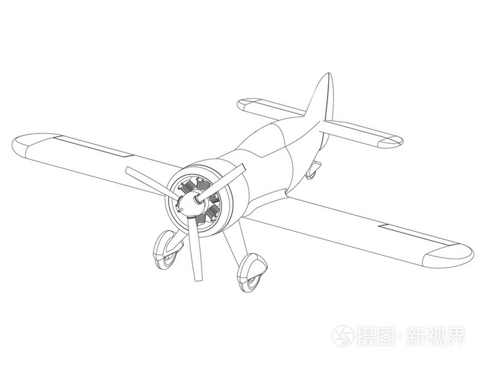 螺旋桨飞机简笔画图片图片