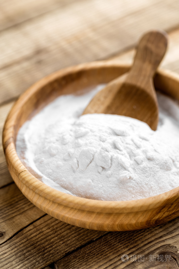 小苏打对木制背景