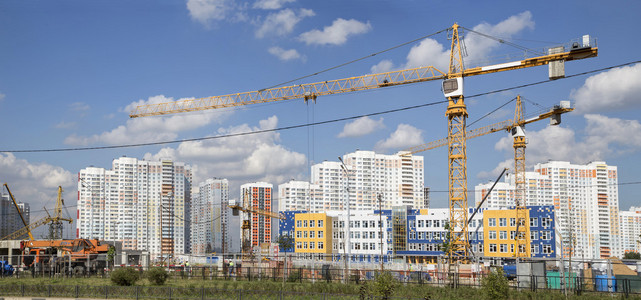 对住宅小区建设的施工设备图片