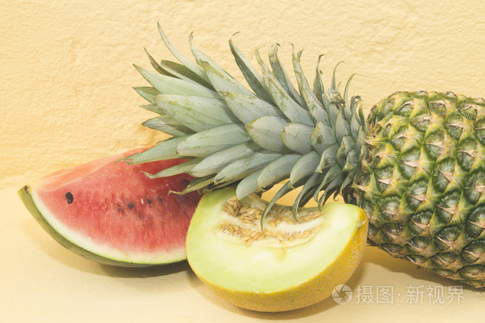夏季水果菠萝甜瓜西瓜