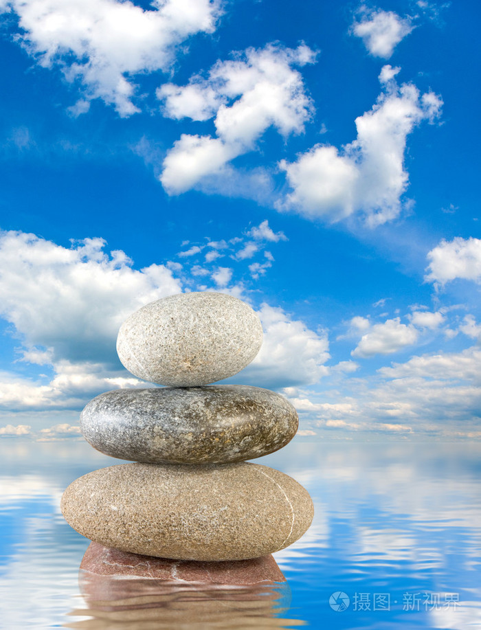 图像的石头上水特写