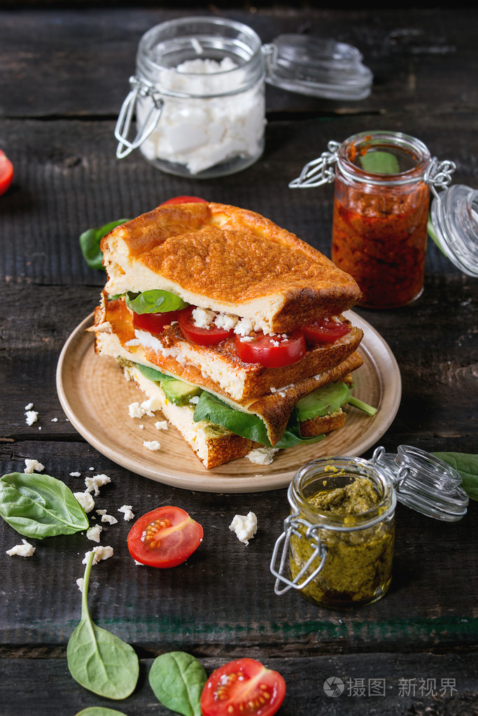 低碳水化合物面包三明治