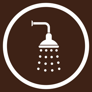 淋浴间平面矢量图标