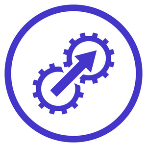 齿轮一体化平面矢量图标照片