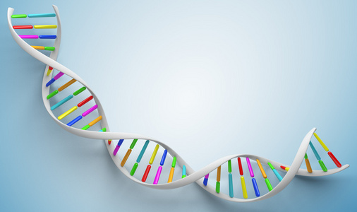 医疗科技蓝色螺旋 dna 链.医疗科学蓝色背景照片