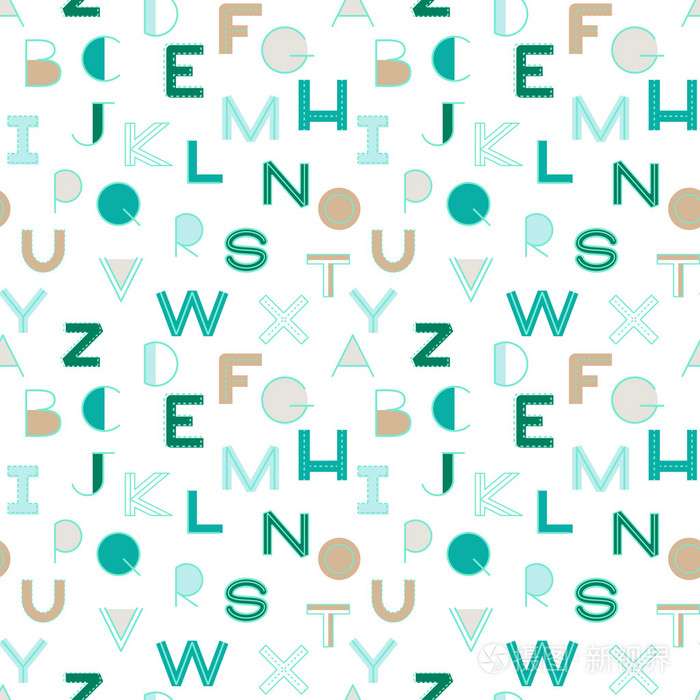 无缝图案字母背景