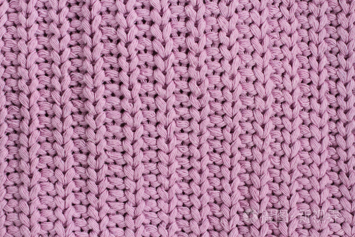 淡紫色棉针织的面料肌理宏观