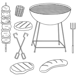 烧烤叉涂鸦图片-烧烤叉涂鸦素材-烧烤叉涂鸦插画-摄图新视界