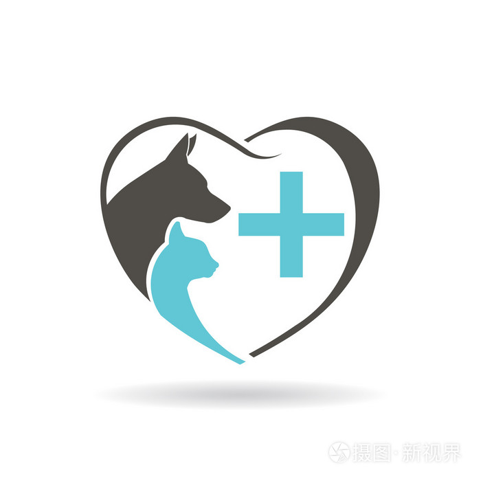 动物宠物兽医护理徽标