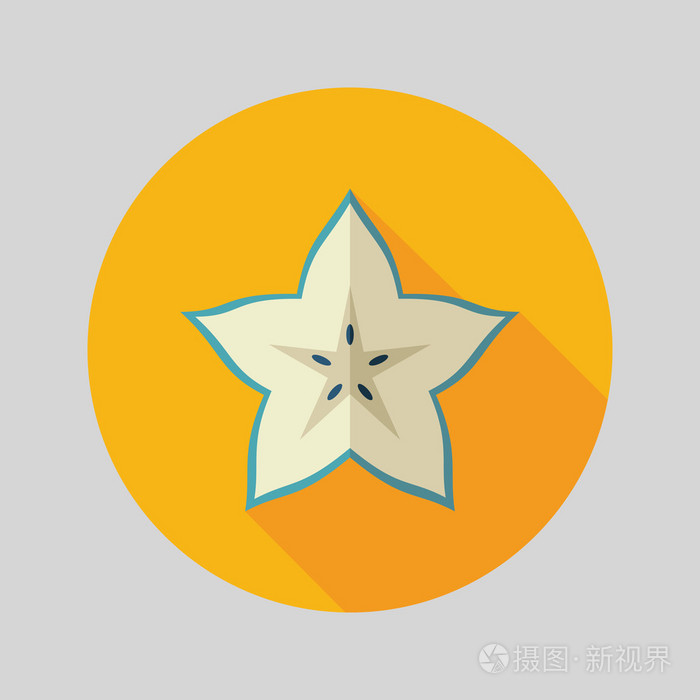 杨桃杨桃袋图标热带水果