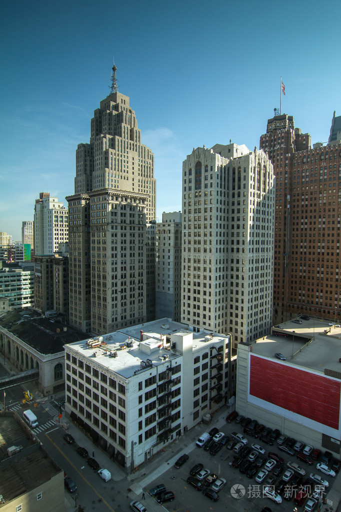 底特律城市天际线