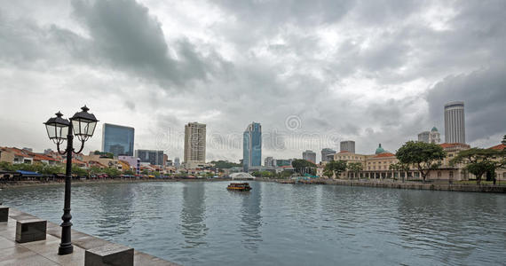 城市 风景 大都市 河岸 云景 商业 建筑 码头 滨海 地标