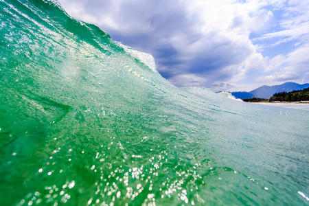 海浪的特写镜头