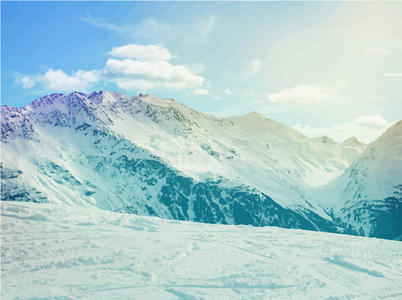 岩石 冬天 天空 冰川 冻结 全景图 欧洲 小山 高的 自然