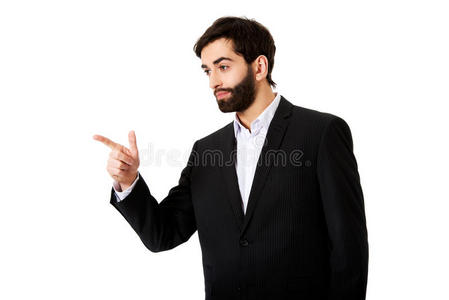 成人 指向 男人 肖像 手势 人类 手指 总经理 公司 磨尖