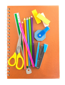 办公室 教育 笔记本 纸张 颜色 铅笔 供应品 剪刀 物体