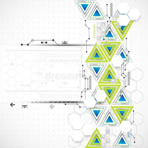 抽象技术三角形背景。