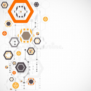 网络空间 电路 插图 工程 六角形 横幅 公司 未来 六边形