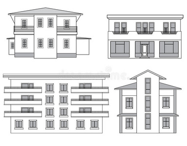 外部 建设 房子 建筑学 建筑师 商业 公寓 建筑 小屋