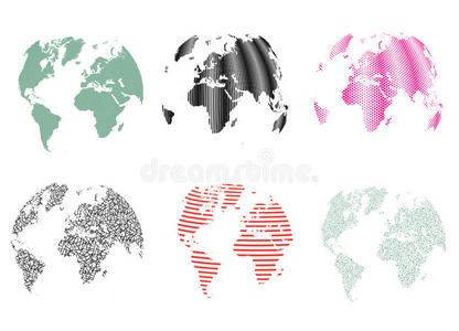 抽象纹理图案世界地球多变的颜色