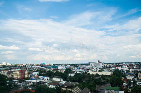 鸟瞰从市中心的khonkaen。