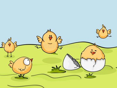 传单 鸡蛋 幸福 美丽的 农场 复活节 横幅 小鸡 公告