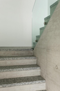 混凝土 水泥 花岗岩 建筑学 新的 楼梯 通道 建筑 玻璃