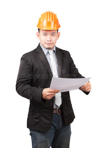 管理 商业 建筑 经理 承包商 顾问 新的 男人 巴普 头盔