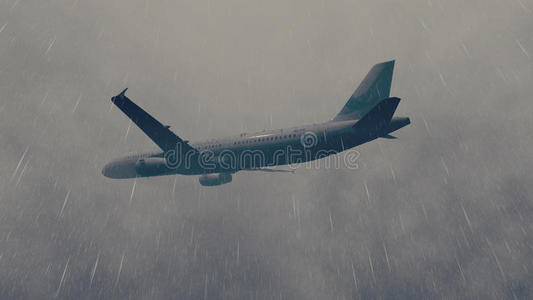 客机在风暴3中飞行