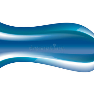 抽象的蓝色波浪。 光栅7