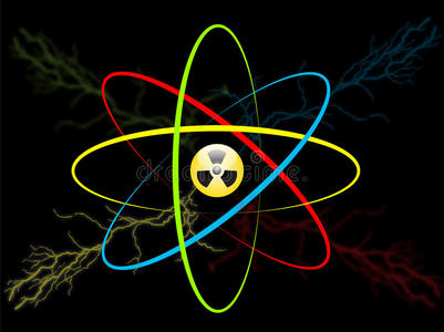 原子符号。 矢量原子辐射