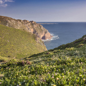 地标 欧洲 岩石 海岸 卡斯凯 自然 葡萄牙 海岸线 卡波