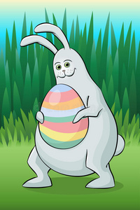 复活节兔子装饰鸡蛋